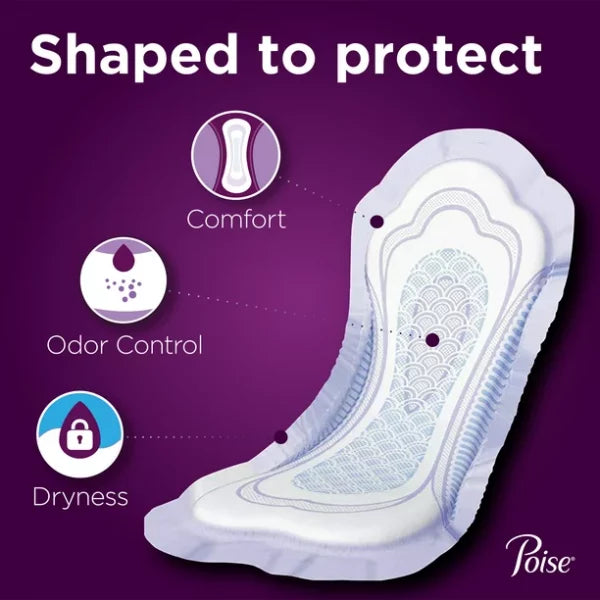 Poise Incontinence Pads for Women/Bladder Control Pads, Ultimate-Regular, 33ct