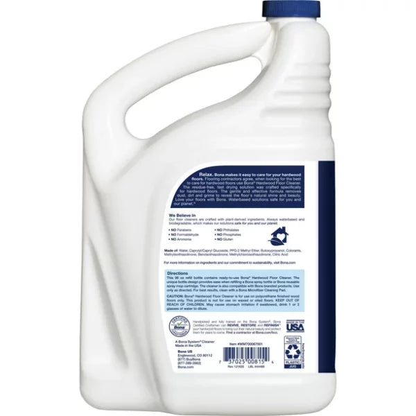 Bona Hardwood Floor Cleaner Refill, 96 fl oz