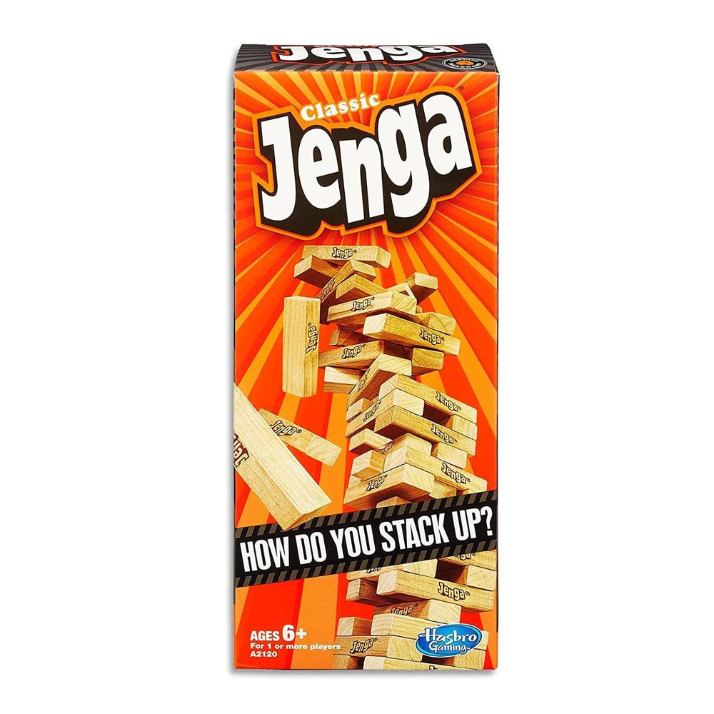 Hasbro Jenga Classic Game with Genuine Hardwood Blocks,Stacking Tower Game